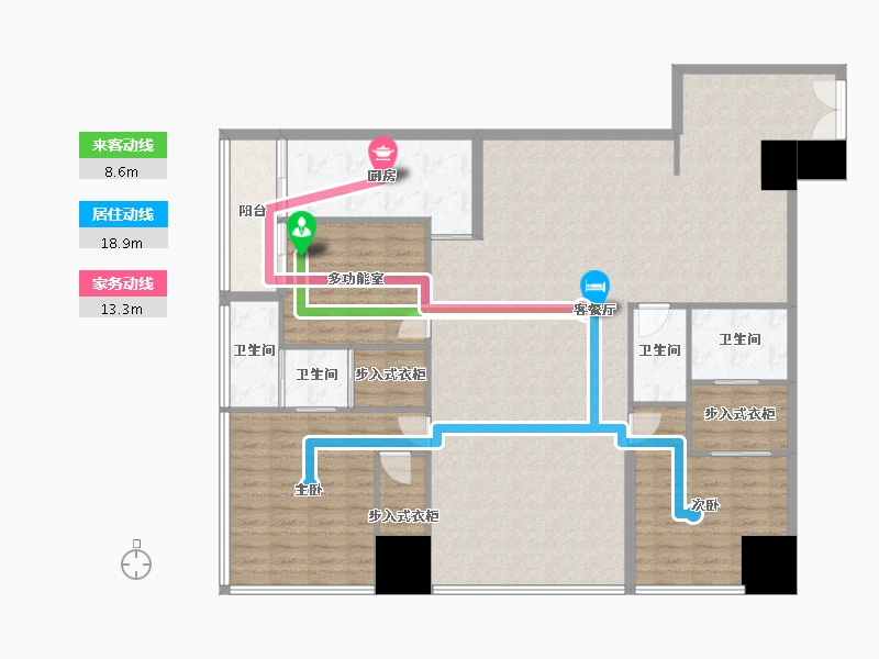 广东省-深圳市-华侨城宝辰-160.00-户型库-动静线