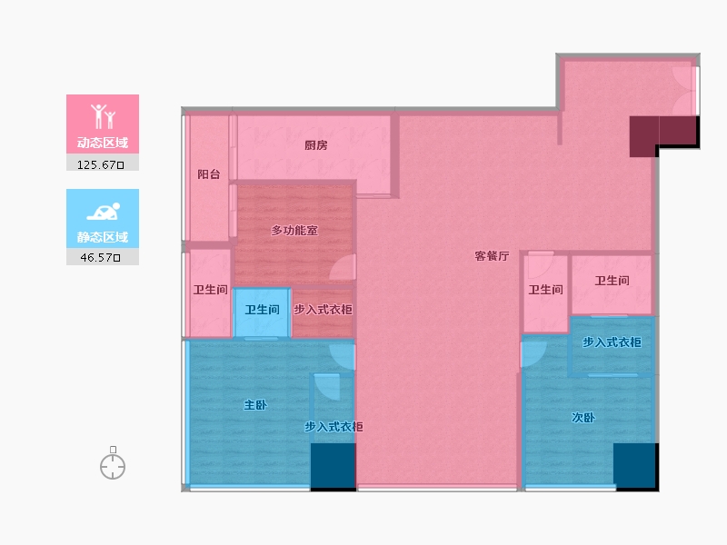 广东省-深圳市-华侨城宝辰-160.00-户型库-动静分区