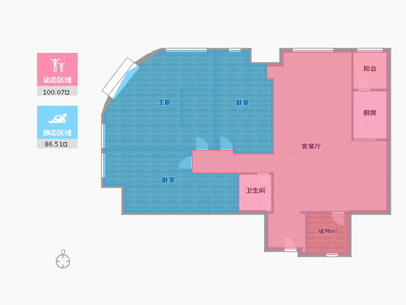 四川省-成都市-先锋若水居-196.00-户型库-动静分区