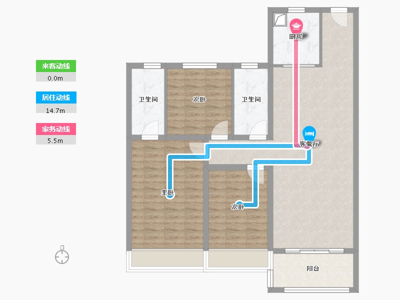 河南省-驻马店市-昌建君悦府-104.80-户型库-动静线