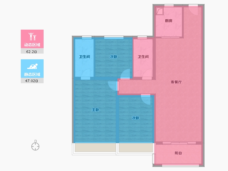 河南省-驻马店市-昌建君悦府-104.80-户型库-动静分区