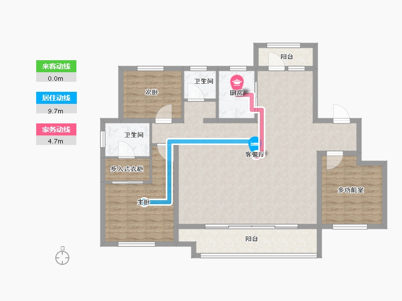 河南省-焦作市-郑北孔雀城-113.60-户型库-动静线