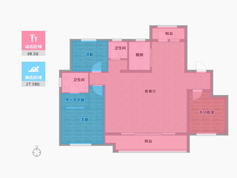 河南省-焦作市-郑北孔雀城-113.60-户型库-动静分区