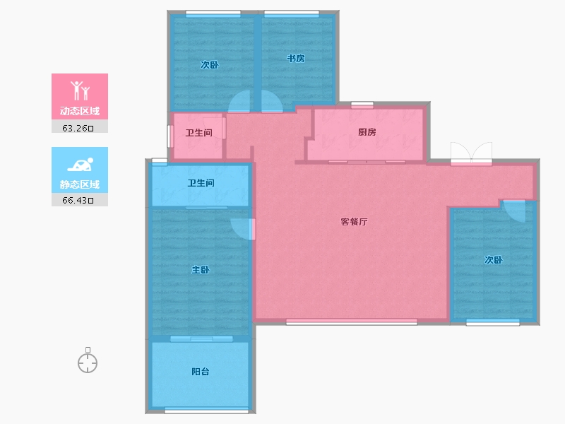 陕西省-西安市-华润置地港宸润府-117.67-户型库-动静分区