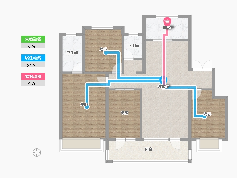 河北省-廊坊市-云溪书院-103.37-户型库-动静线