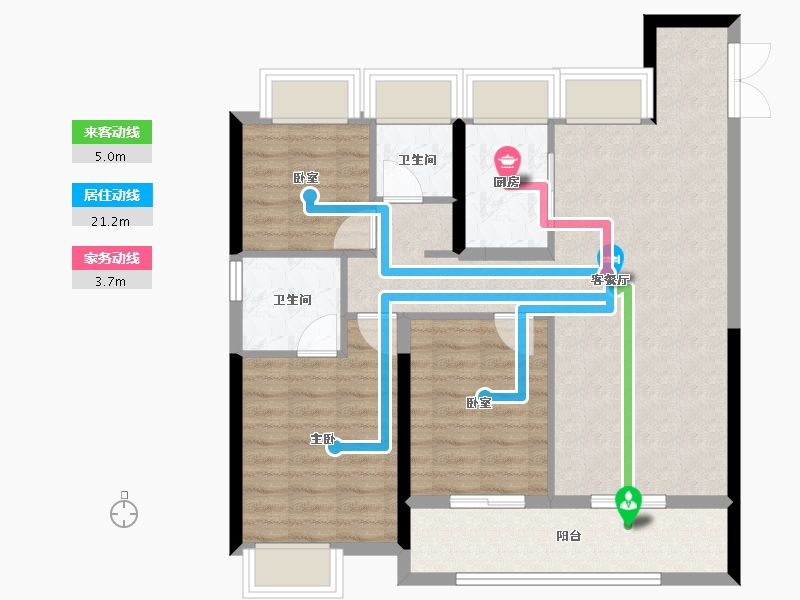 湖北省-武汉市-能建青誉府-83.33-户型库-动静线