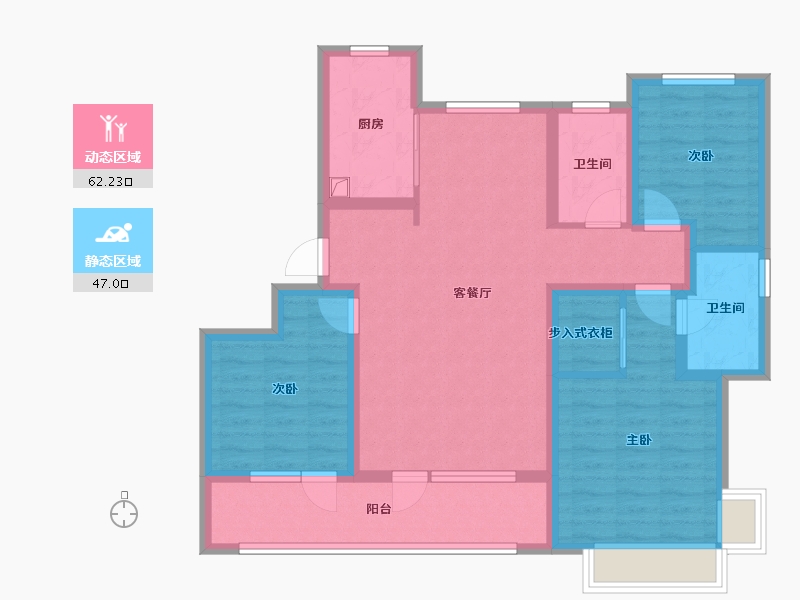 山东省-青岛市-海信九贤府-96.00-户型库-动静分区