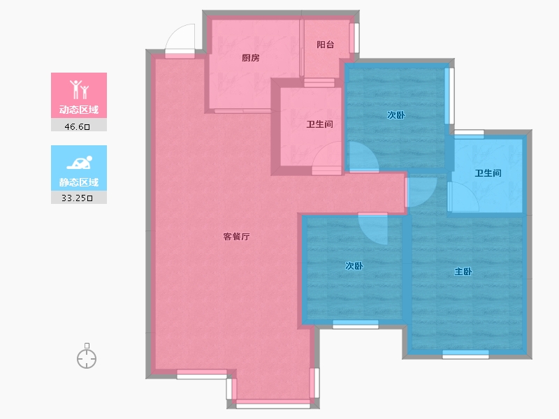 四川省-乐山市-十里江湾-76.00-户型库-动静分区