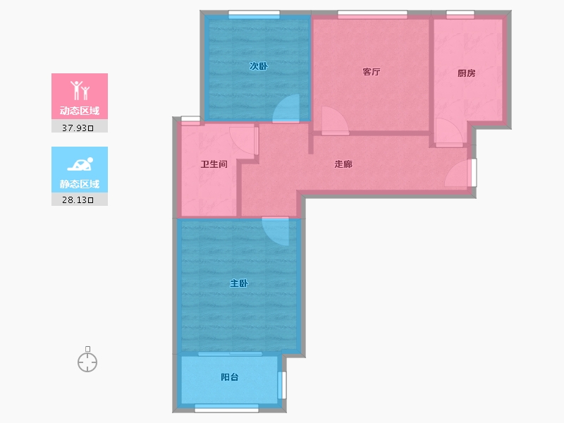 上海-上海市-昱芳苑-63.54-户型库-动静分区