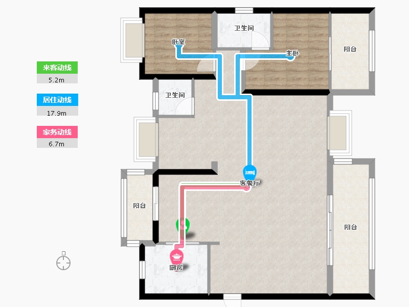 福建省-漳州市-建发玺院-三期-125.00-户型库-动静线