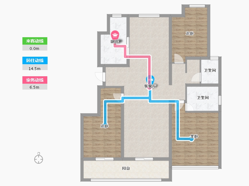 江苏省-苏州市-江南平安里小区-122.00-户型库-动静线