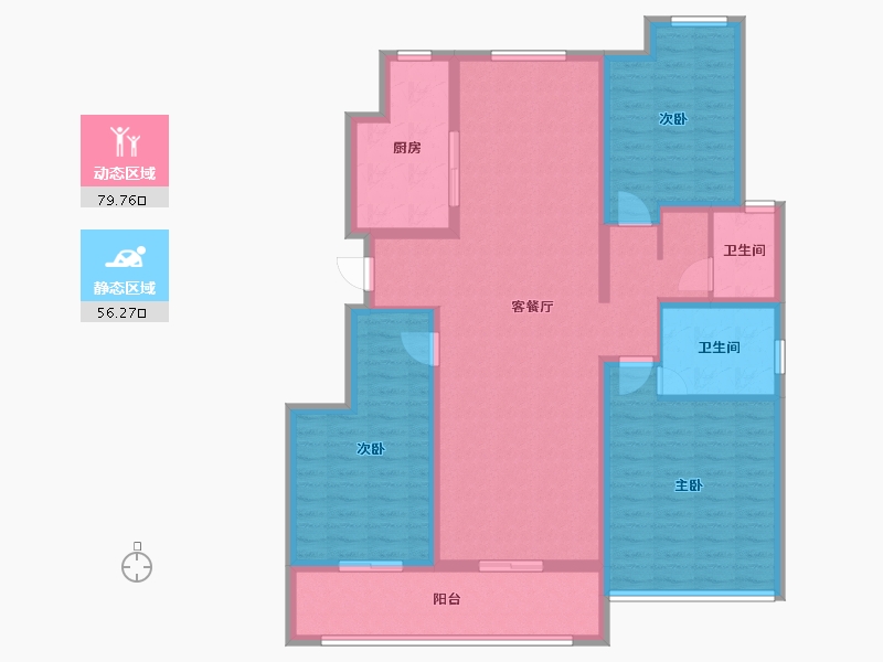 江苏省-苏州市-江南平安里小区-122.00-户型库-动静分区