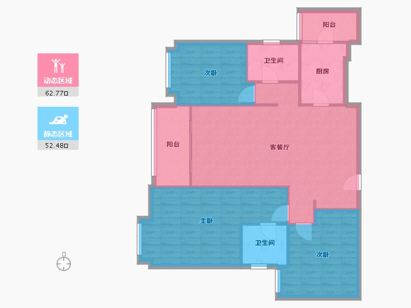 广东省-中山市-雅居乐御滨名门-103.09-户型库-动静分区