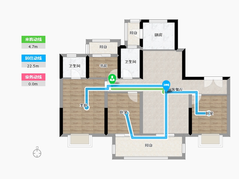 湖南省-株洲市-旗滨公园里-121.86-户型库-动静线