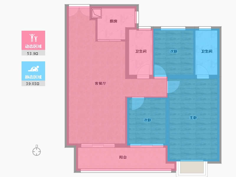 河北省-保定市-愉景-97.60-户型库-动静分区