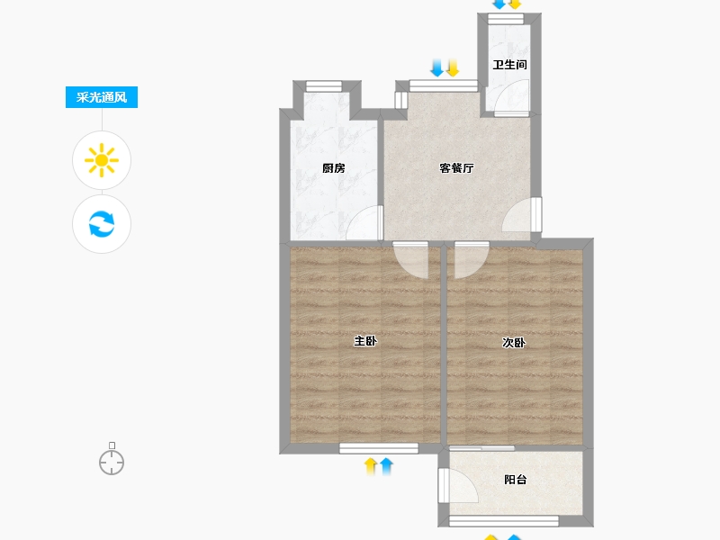 湖北省-武汉市-中建三局三公司大院-53.00-户型库-采光通风