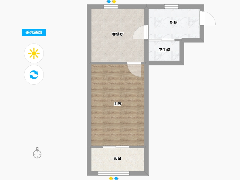 江苏省-无锡市-广丰二村-70.00-户型库-采光通风