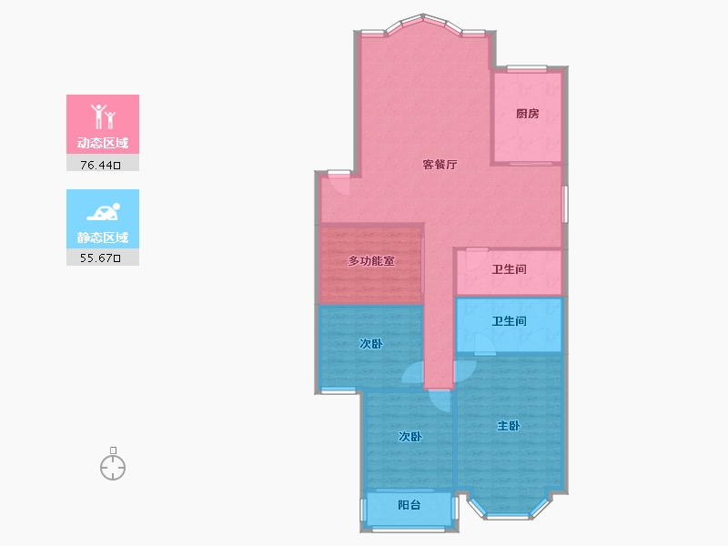 四川省-成都市-泰庄花园-143.00-户型库-动静分区