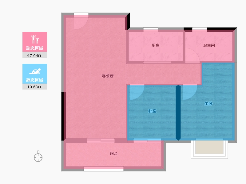 四川省-成都市-交子峯萃-59.94-户型库-动静分区