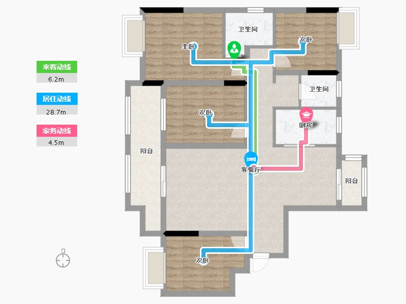 江西省-赣州市-龙城明珠-110.34-户型库-动静线