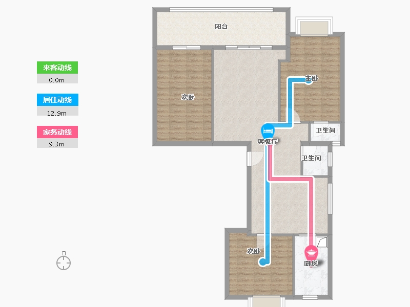 湖北省-宜昌市-领秀之江-112.00-户型库-动静线