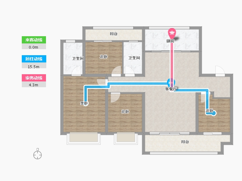 河北省-石家庄市-东南智汇城-西区-124.80-户型库-动静线