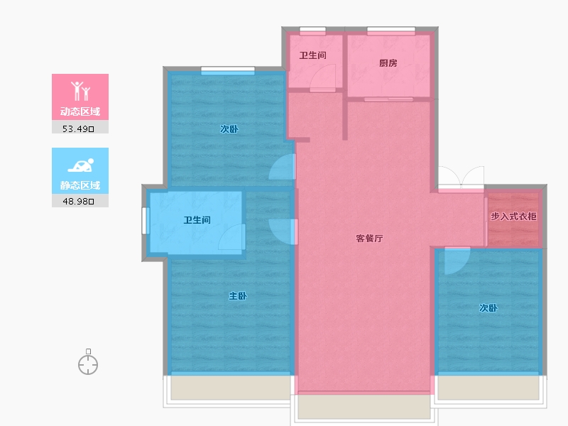 黑龙江省-佳木斯市-伟业悦府-116.80-户型库-动静分区