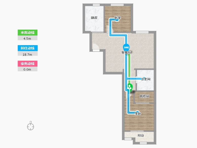 浙江省-杭州市-上岛公馆-71.20-户型库-动静线