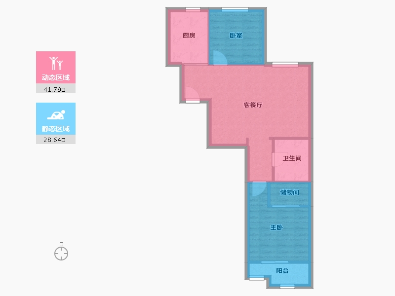 浙江省-杭州市-上岛公馆-71.20-户型库-动静分区