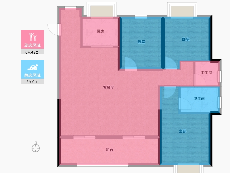 湖北省-武汉市-中建福地星城-92.97-户型库-动静分区