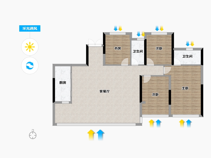 四川省-宜宾市-邦泰誉江境-140.00-户型库-采光通风