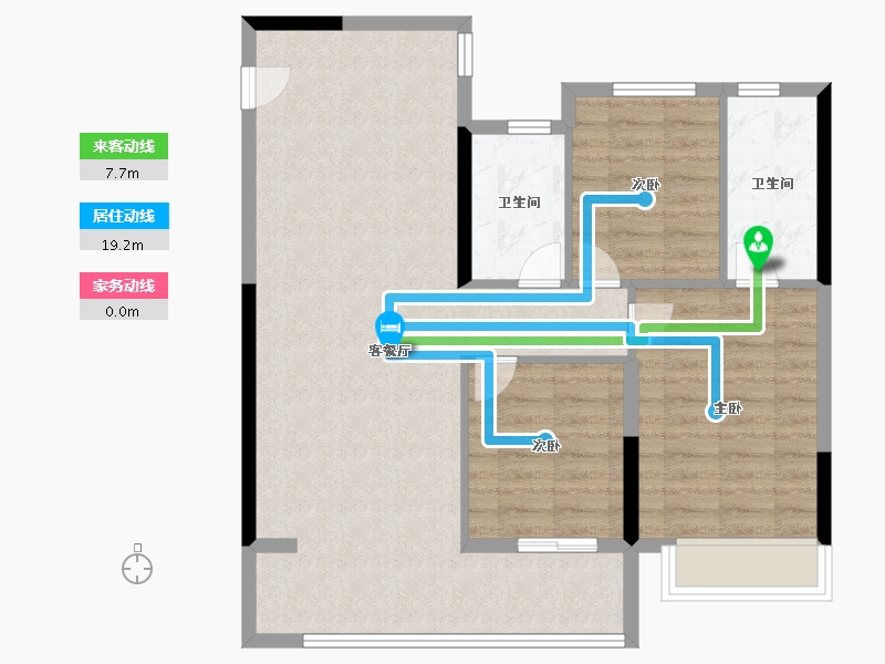 江苏省-南京市-华润置地·观云润府-87.20-户型库-动静线