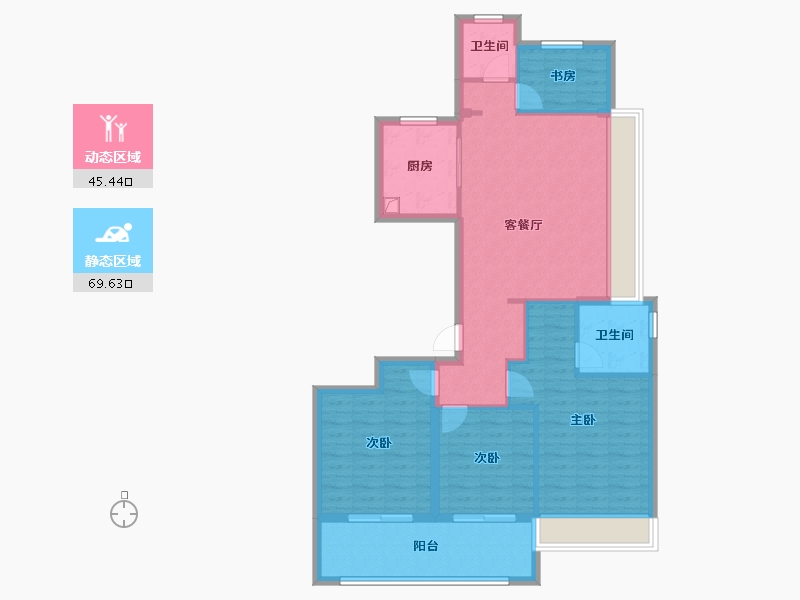 浙江省-温州市-乐宸府-104.00-户型库-动静分区