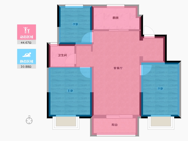 天津-天津市-中建城崇和湾-78.00-户型库-动静分区