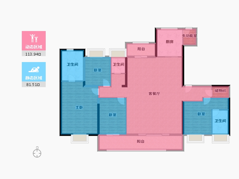 江苏省-苏州市-中海狮山云起-178.03-户型库-动静分区