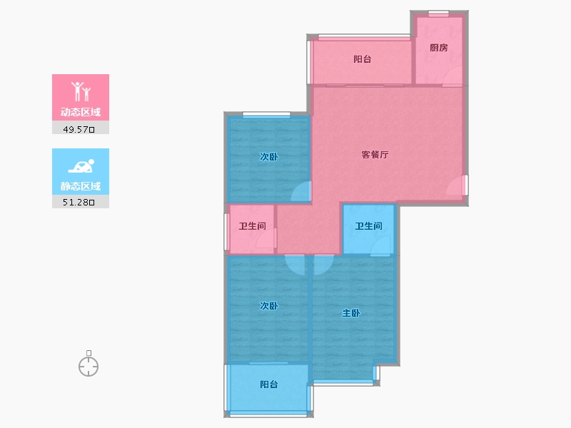 安徽省-合肥市-锦绣大地城-93.44-户型库-动静分区