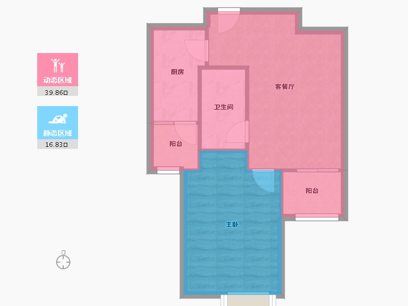 上海-上海市-馨佳园七街坊-52.10-户型库-动静分区