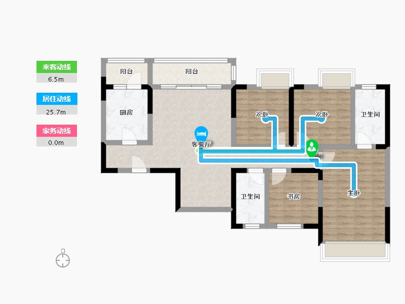 四川省-成都市-东部新区新民家园-103.20-户型库-动静线