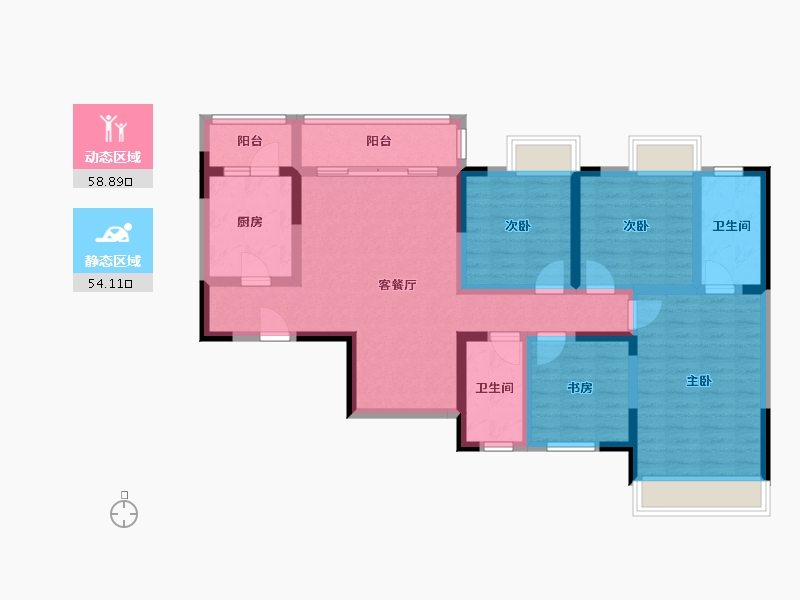 四川省-成都市-东部新区新民家园-103.20-户型库-动静分区