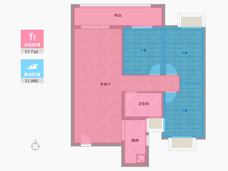 江西省-新余市-悦龙湾-87.00-户型库-动静分区