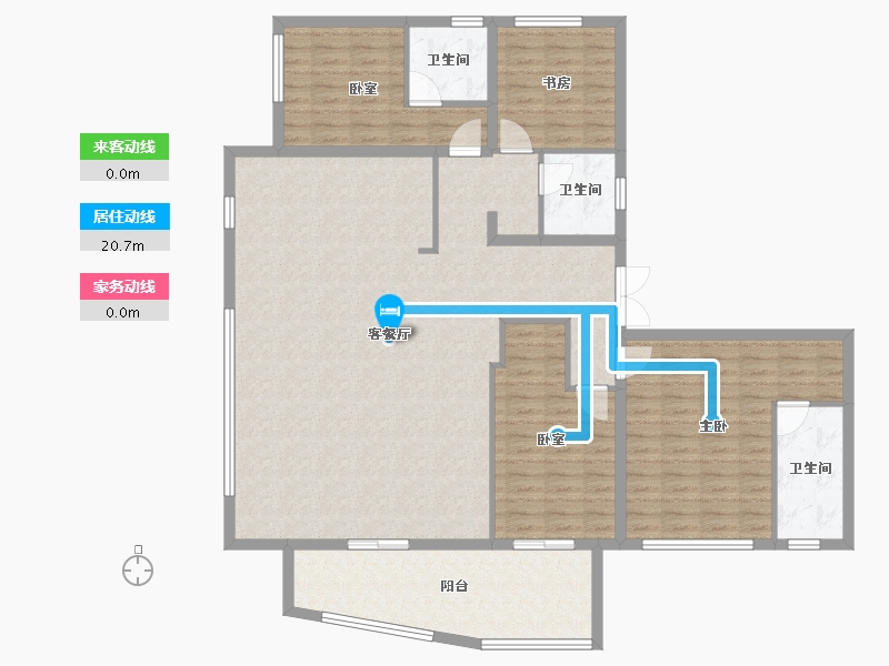 陕西省-西安市-华润置地港宸润府-151.21-户型库-动静线