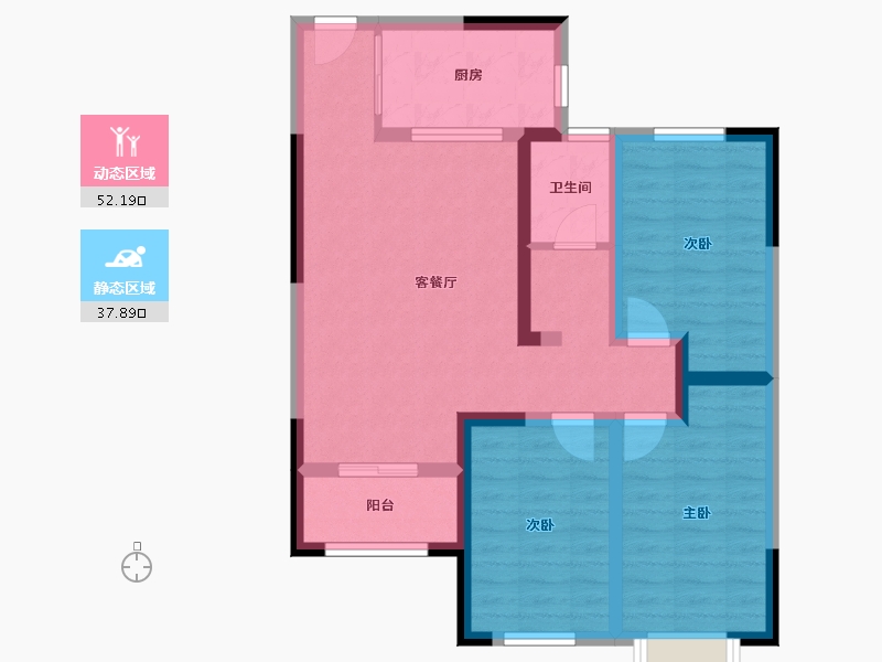 山东省-滨州市-北海城市花园-93.60-户型库-动静分区