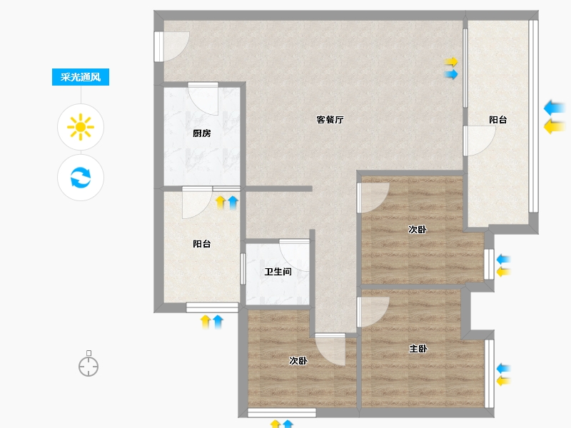 四川省-成都市-名著司南-70.06-户型库-采光通风