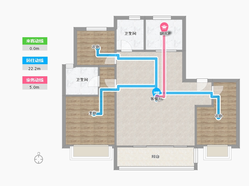 浙江省-绍兴市-祥生棠樾-98.40-户型库-动静线