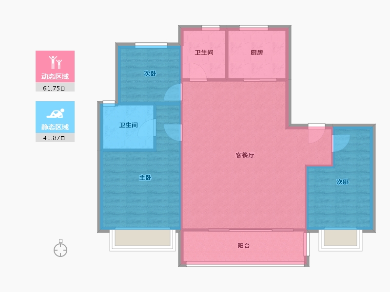 浙江省-绍兴市-祥生棠樾-98.40-户型库-动静分区