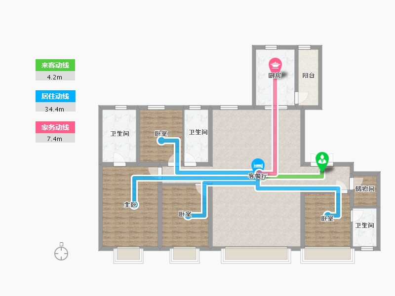 陕西省-西安市-白桦林境-153.27-户型库-动静线