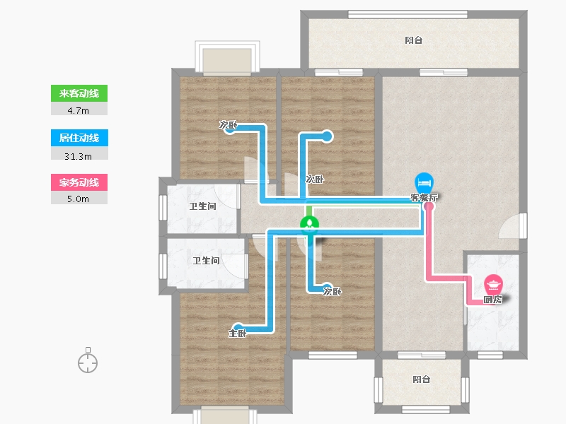 福建省-泉州市-银河学苑-110.28-户型库-动静线