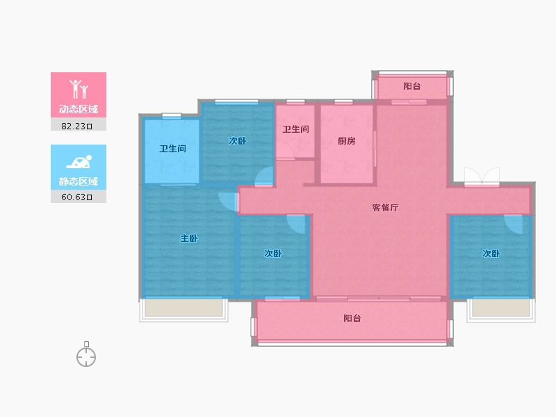 河南省-商丘市-商丘睢阳吾悦和府-130.00-户型库-动静分区