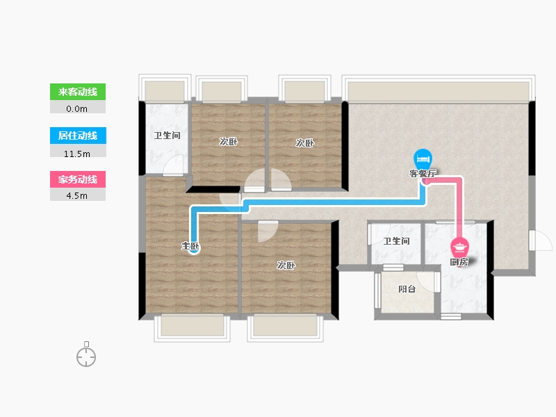 四川省-成都市-东安湖畔-100.00-户型库-动静线