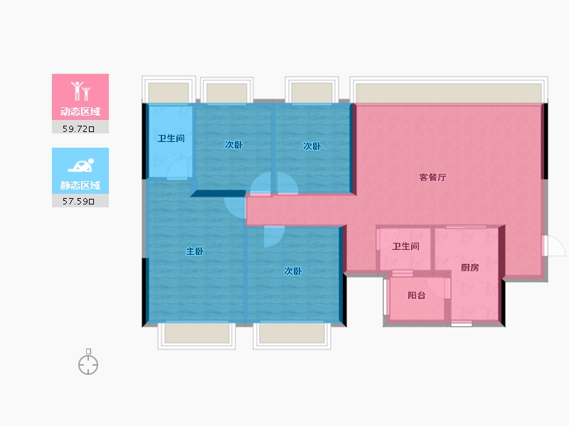 四川省-成都市-东安湖畔-100.00-户型库-动静分区